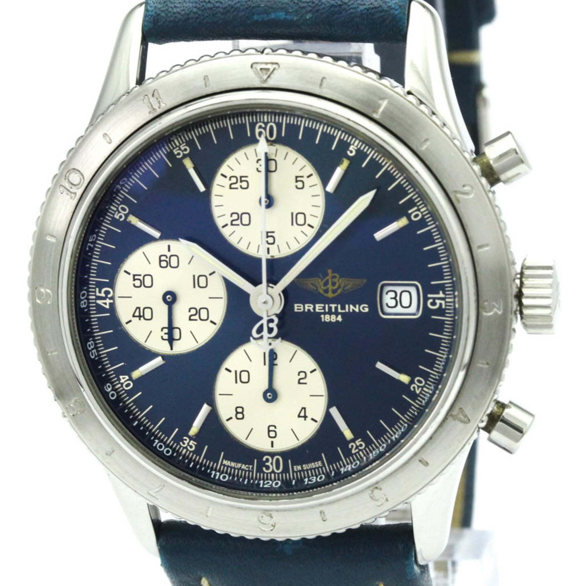 Breitling Navitimer Aviastar Steel Automatic Mens Watch A13023 Polished